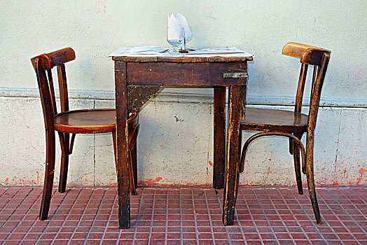 椅子,桌面布置,酒馆,广场,圣太摩,布宜诺斯艾利斯,阿根廷,南美