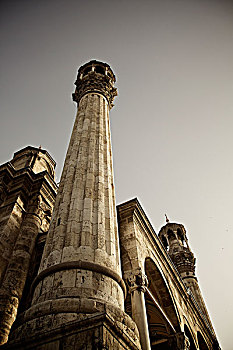尖塔,仰视,卡帕多西亚,土耳其
