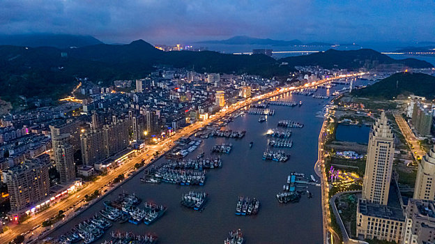 航拍,舟山,沈家门,渔港