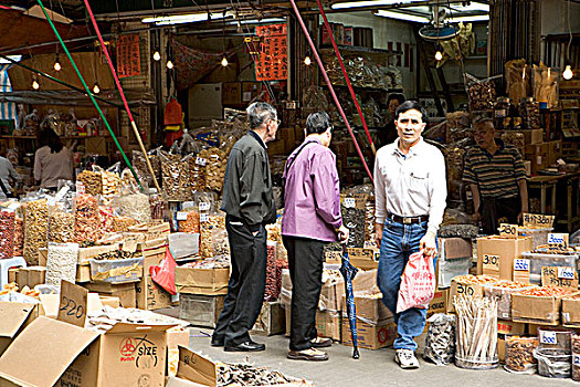 干燥,海鲜,杂货店,城镇,香港