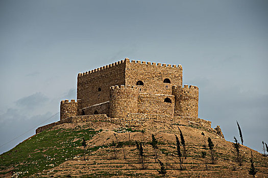 城堡,库尔德斯坦,伊拉克,大幅,尺寸
