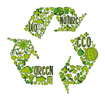 绿色,回收标志,环境,象征