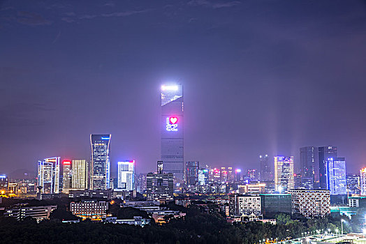 深圳南山科技园夜景全景图