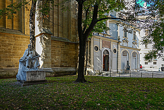 奥地利,维也纳,方济住院会教堂旁,鲁道夫·冯·埃尔特纪念碑,rudolf,von,alt,statue