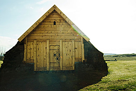 小,木屋,冰岛