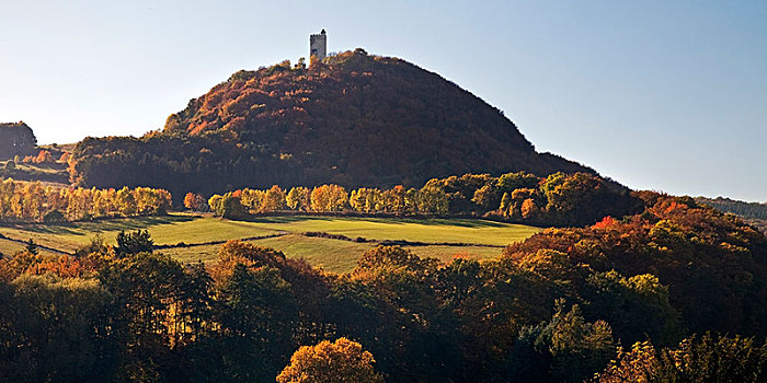 秋天,城堡,莱茵兰普法尔茨州,德国,欧洲