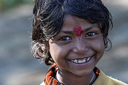 尼泊尔人,女孩,头像,尼泊尔,亚洲