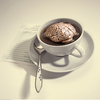 咖啡杯,大脑
