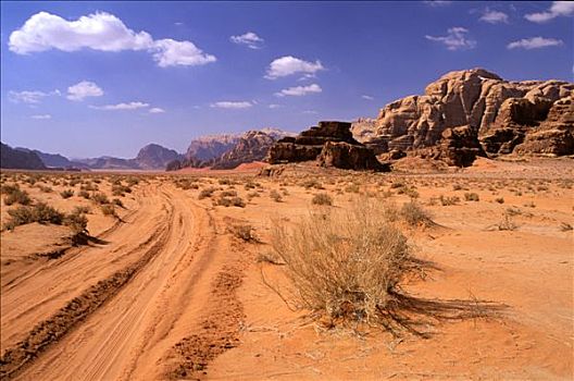 约旦,瓦地伦,荒漠景观,沙子