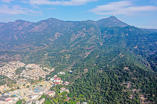 航拍福建福州鼓山风景名胜区