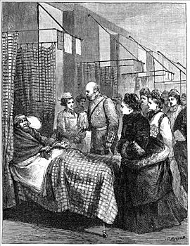 皇后,病房,伦敦,医院,迟,19世纪,艺术家