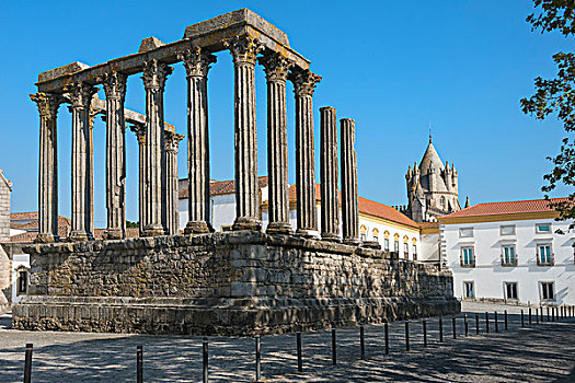 罗马,庙宇,正面,圣马利亚,大教堂,世界遗产,葡萄牙,欧洲