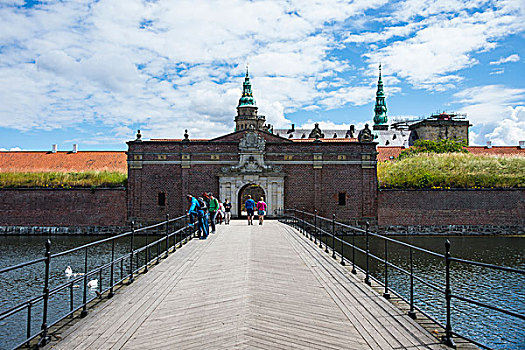 大门,世界遗产,文艺复兴,城堡,赫耳辛格,丹麦