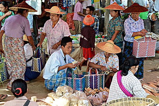 亚洲,缅甸,市场