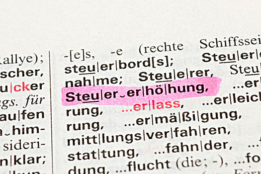 字典,德国,税,增加