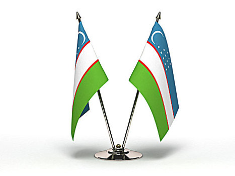 微型,旗帜,乌兹别克斯坦,隔绝