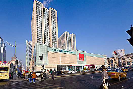 现代建筑群,街道,城市,景观,黑龙江,哈尔滨