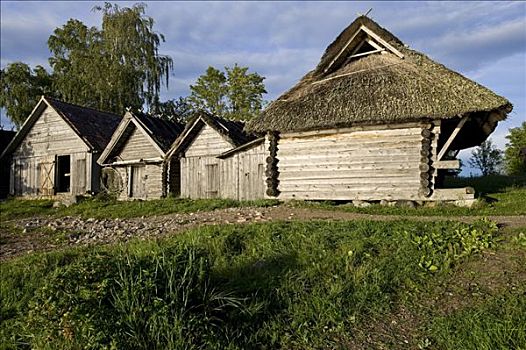 渔村,国家公园,爱沙尼亚,波罗的海国家,东北方,欧洲