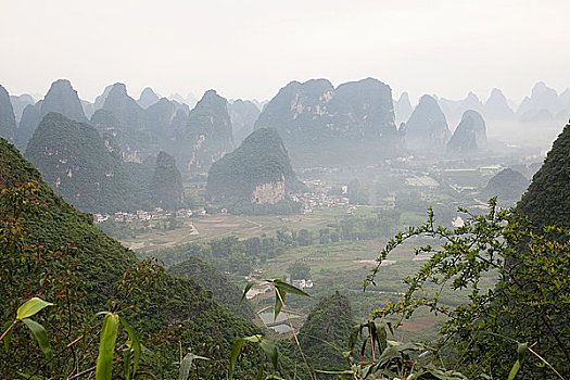 中国,广西,阳朔,月亮,山