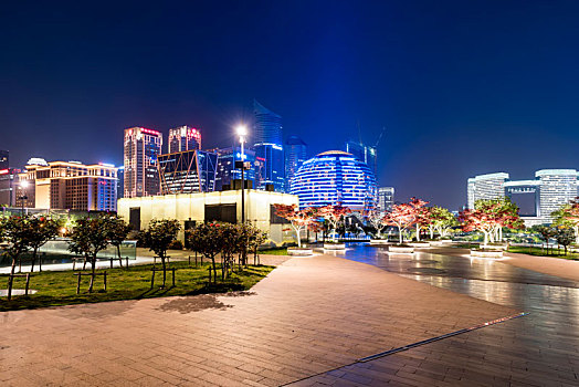 杭州钱江新城夜景