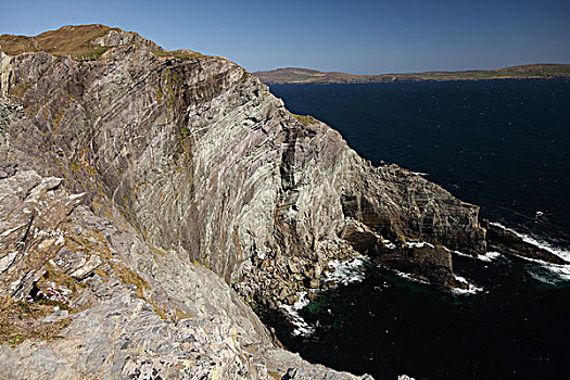 悬崖,海岸线,头部,半岛,科克郡,爱尔兰