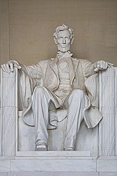 华盛顿,美国,雕塑,林肯,林肯纪念堂