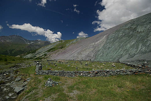 山景,高地,山峰,峡谷,山谷,石头,斜坡