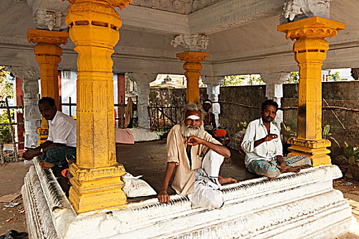 小,庙宇,泰米尔纳德邦,印度南部,印度,亚洲
