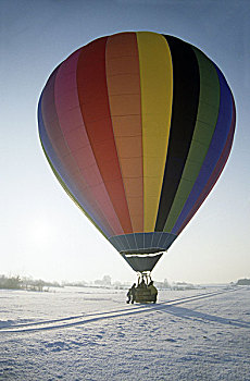 冬景,热气球,开端,气球,多彩,旅游,休闲,有趣,爱好,运动,航空,冬天