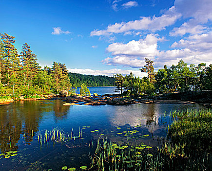 平和,湖,南方,挪威