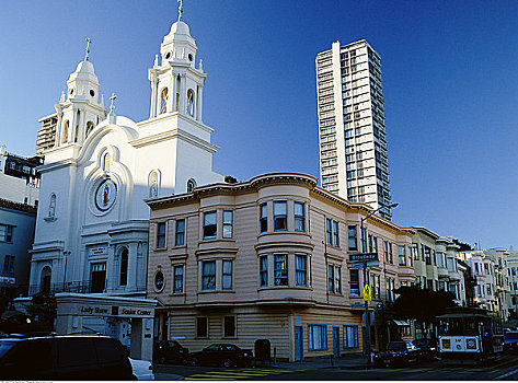 教堂,公寓,旧金山,加利福尼亚,美国