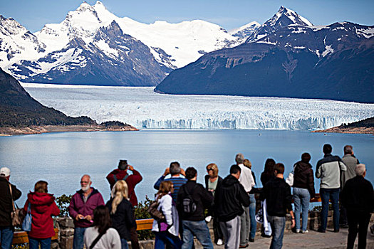 游客,群体,莫雷诺冰川