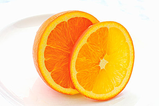一半,橙子,橙子片