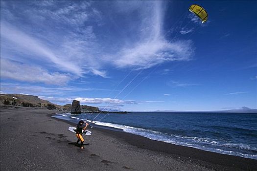 风筝冲浪手,冰岛