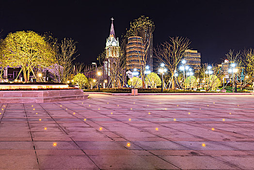 宁波三江口夜景