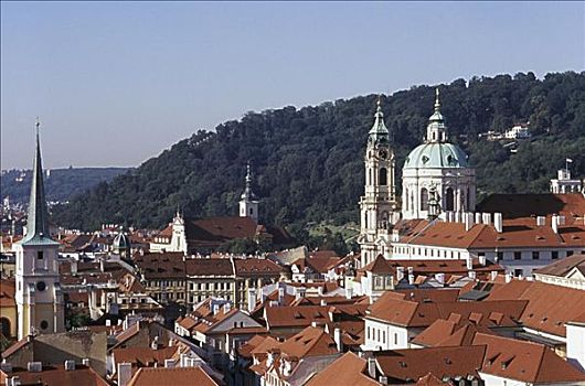 教堂,城市,布拉格,捷克共和国