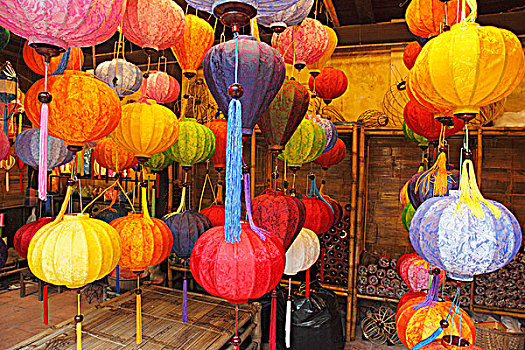 越南,会安,彩色,纸灯笼