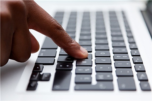 黑色,手指,打字,电脑键盘