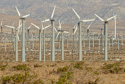 风电场,风轮机,柯契拉谷,棕榈泉,加利福尼亚,美国