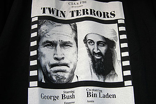 乔治-布什,t恤,售出,道路,曼谷,泰国,十月,2005年