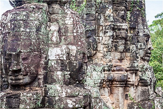 石头,壁画,雕塑,吴哥窟,柬埔寨