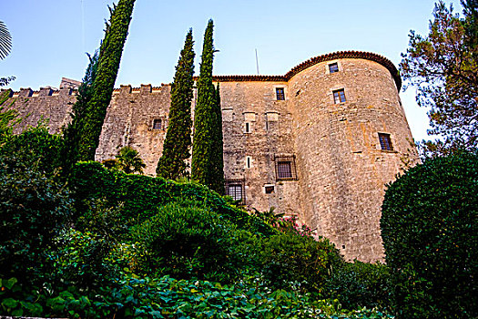 中世纪,墙壁,赫罗纳,加泰罗尼亚,西班牙