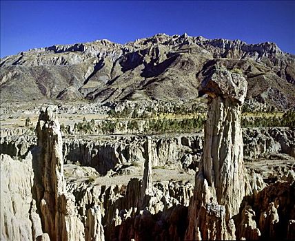 岩石构造,山谷,靠近,玻利维亚