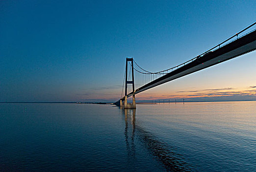 桥,吊桥,丹麦,欧洲