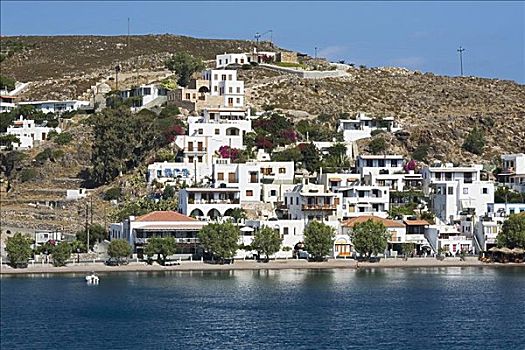 建筑,水岸,帕特莫斯岛,多德卡尼斯群岛,希腊