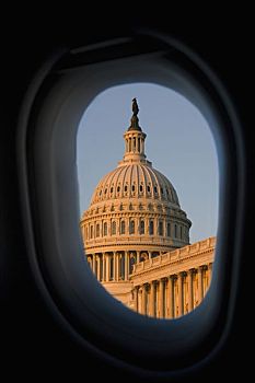 政府建筑,飞机,窗户,华盛顿特区,美国