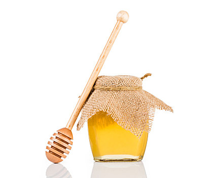 新鲜的蜂蜜和蜂蜜棒
