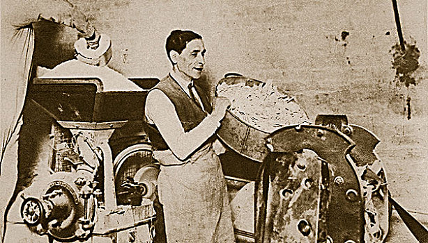 犹太,糕点店,准备,未发酵,面包,逾越节,20世纪