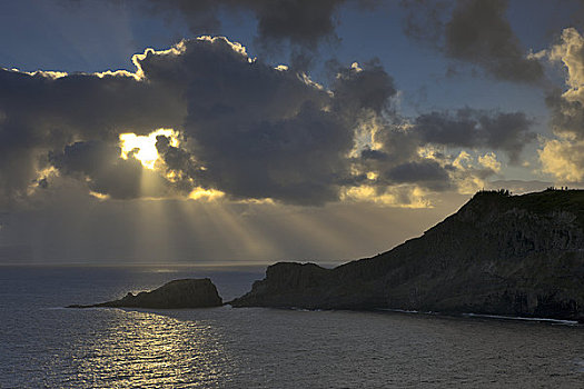 山,海边,哈雷阿卡拉火山,毛伊岛,夏威夷,美国