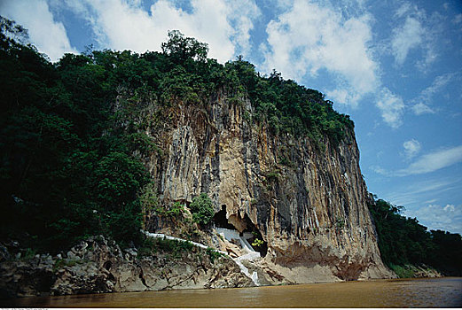 悬崖,老挝